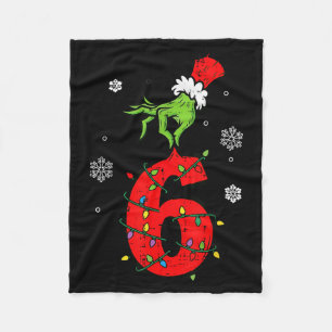 Number 6 Matching 67 Meme 6 7 Christmas Boys Youth Fleece Blanket