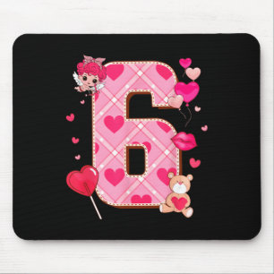 Number 6 Matching 67 Meme 6 7 Couple Matching Vale Mouse Pad