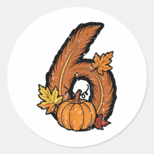 Number 6 Matching 67 Meme 6 7 Thanksgiving Boys Yo Classic Round Sticker