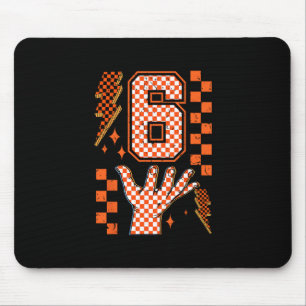Number 6 Matching 67 Meme Checkered Halloween Cost Mouse Pad