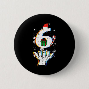 Number 6 Matching 67 Meme Christmas 6 7 Xmas Men W 6 Cm Round Badge