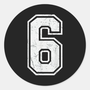 Number 6 Matching 67 Meme Costume Men Women Kids Classic Round Sticker