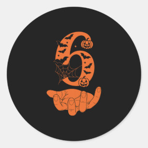 Number 6 Matching 67 Meme Halloween Costume Men Wo Classic Round Sticker
