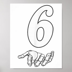 Number 6 Matching 67 Meme Halloween Costume Men Wo Poster