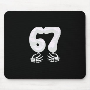 Number 6 Matching 67 Six Seven Meme Couple Hallowe Mouse Pad