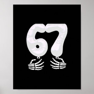 Number 6 Matching 67 Six Seven Meme Couple Hallowe Poster