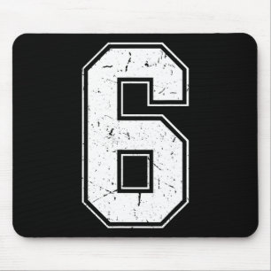 Number 6 Matching Costume 67 Meme Costume Distress Mouse Pad