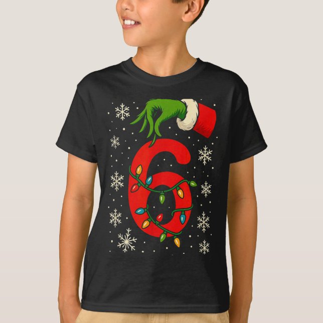 Number 6 Matching Six Seven Meme Christmas Boys Yo T-Shirt (Front)