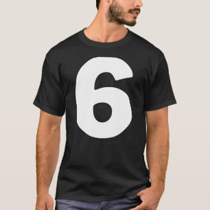 Number 6 Six Matching Numbers & Letters Group Cost T-Shirt