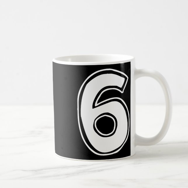 Number 6 Six Seven 6 7 Meme 67 Funny 6th Birthday  Coffee Mug (Right)