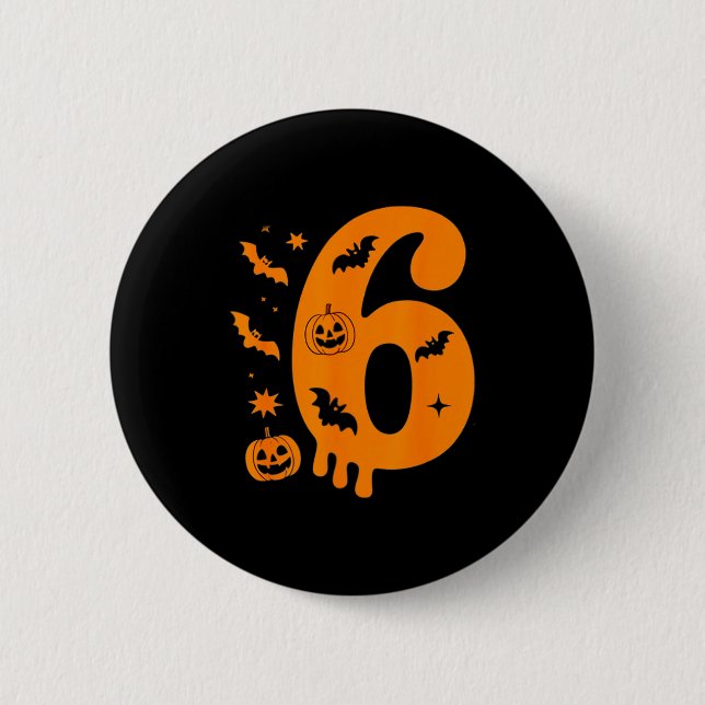Number 6 Six Seven 6 7 Meme Funny Design Couples H Cm Round Badge (Front)
