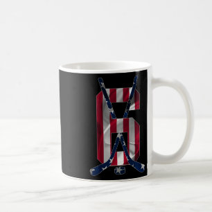 Number 6 Years Ice Hockey 6th Birthday  Coffee Mug