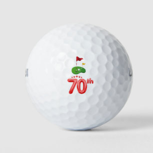 Number 70 par golf course for 70th birthday golfer balls
