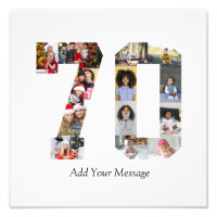 Number 70 Photo Collage