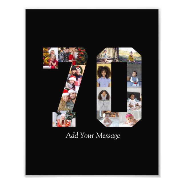 Number 70 Photo Collage (Front)