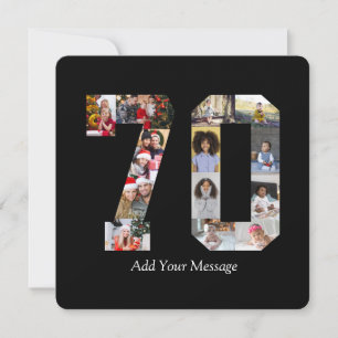 Number 70 Photo Collage Holiday Card