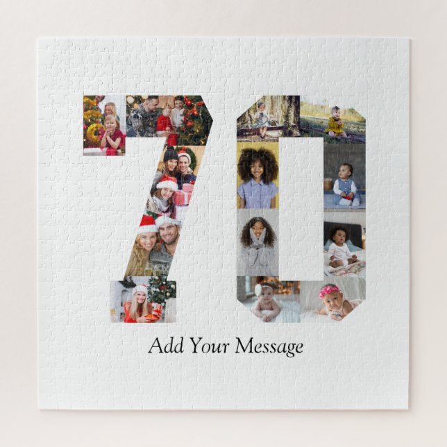 Number 70 Photo Collage Jigsaw Puzzle (Vertical)