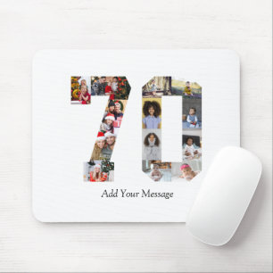 Number 70 Photo Collage Mouse Pad