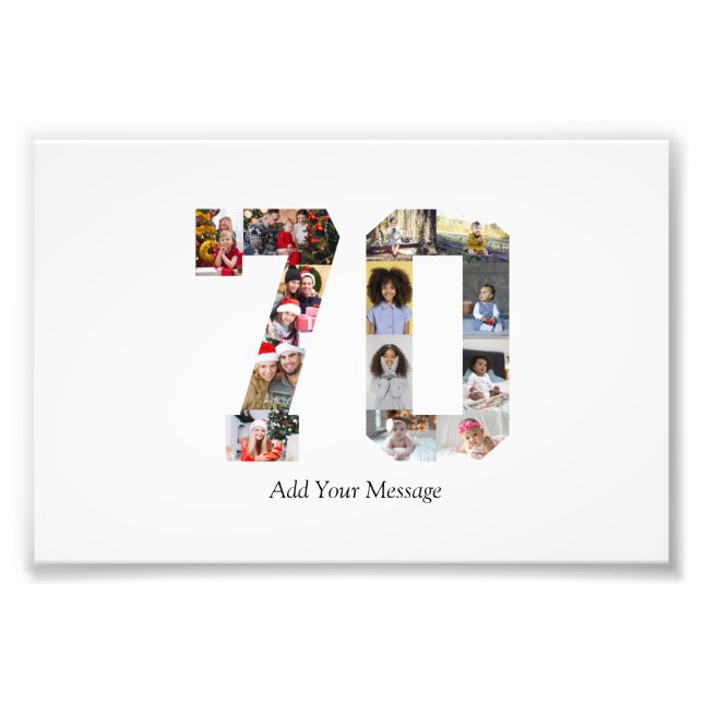 Number 70 Photo Collage Print (Front)
