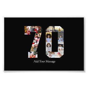 Number 70 Photo Collage Print