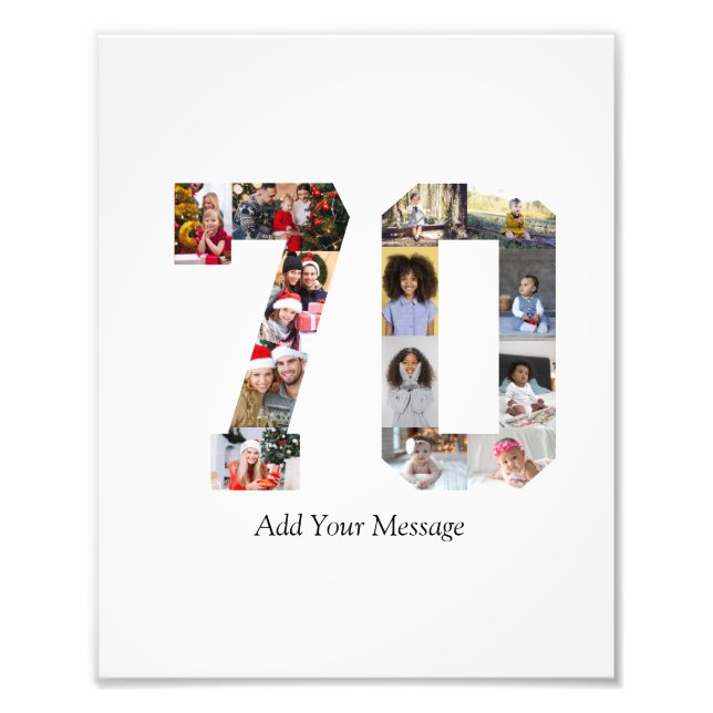 Number 70 Photo Collage Print (Front)