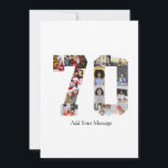Number 70 Photo Collage Thank You Card<br><div class="desc">This customisable product is where photos are arranged to form the shape of a number. It is often used for milestone celebrations like birthdays, anniversaries, or achievements, allowing users to showcase memorable images within a single, eye-catching display. The designs typically offer spaces for various photo sizes and orientations, ensuring a...</div>