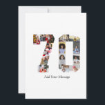 Number 70 Photo Collage Thank You Card<br><div class="desc">This customisable product is where photos are arranged to form the shape of a number. It is often used for milestone celebrations like birthdays, anniversaries, or achievements, allowing users to showcase memorable images within a single, eye-catching display. The designs typically offer spaces for various photo sizes and orientations, ensuring a...</div>