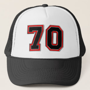 Number 70 trucker hat