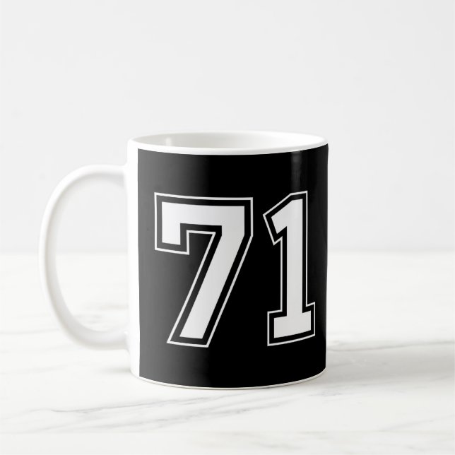 Number 71  coffee mug (Left)