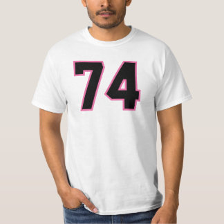 Number #74 Sports Jersey Pink Black Lucky No. T-Shirt