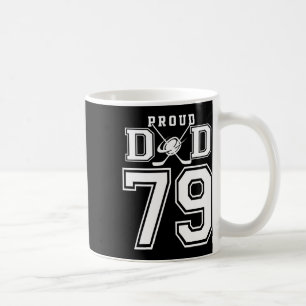 Number 79 Custom Proud Hockey Dad Personalised For Coffee Mug