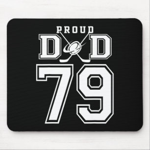Number 79 Custom Proud Hockey Dad Personalised For Mouse Pad
