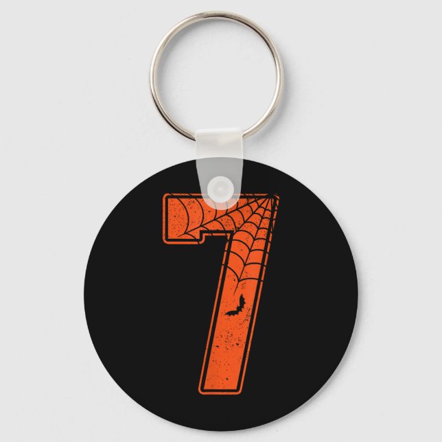 Number 7 67 Meme Costume Matching Group Halloween  Key Ring (Front)
