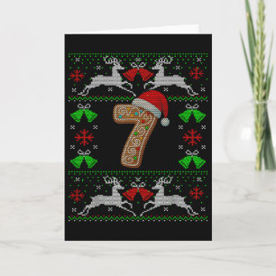 Number 7 67 Meme Funny Ugly Xmas Christmas Sweater Card