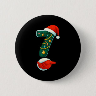 Number 7 6 Meme 67 Couple Pajamas Christmas Matchi 6 Cm Round Badge