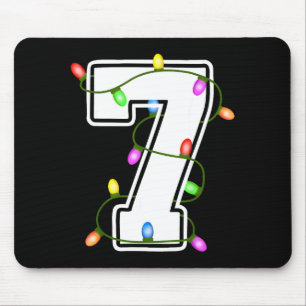 Number 7 7th Birthday Boy Christmas Happy Birthday Mouse Pad