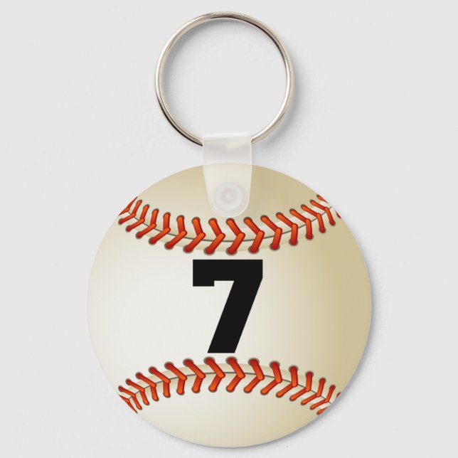 Number 7 Baseball Key Ring (Front)