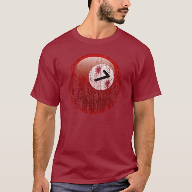 NUMBER 7 BILLIARDS BALL - ERODED AND AGED T-Shirt (Front)