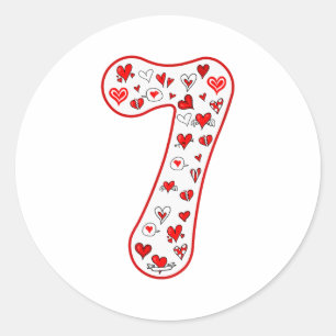 Number 7 Couple Costume Duo 67 Meme Six Seven Vale Classic Round Sticker