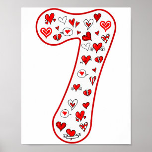 Number 7 Couple Costume Duo 67 Meme Six Seven Vale Poster