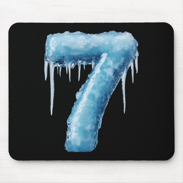 Number 7 Fire Ice Number Six Seven Meme 67 Alpha S Mouse Pad (Front)