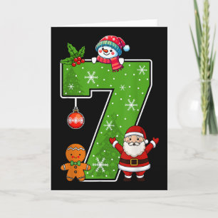 Number 7 Funny 67 Meme Couple Pajamas Christmas Ma Card