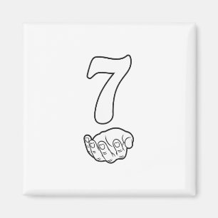 Number 7 Funny 67 Six Seven Meme Hands Couple Matc Magnet