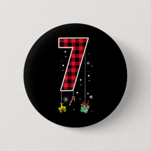Number 7 Funny Meme Saying 6 7 Six Seven Christmas Cm Round Badge