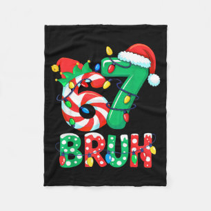 Number 7 Funny Meme Saying 6 7 Six Seven Christmas Fleece Blanket