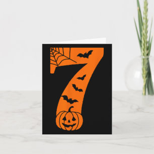 Number 7 Funny Meme Saying 6 7 Six Seven Halloween Card