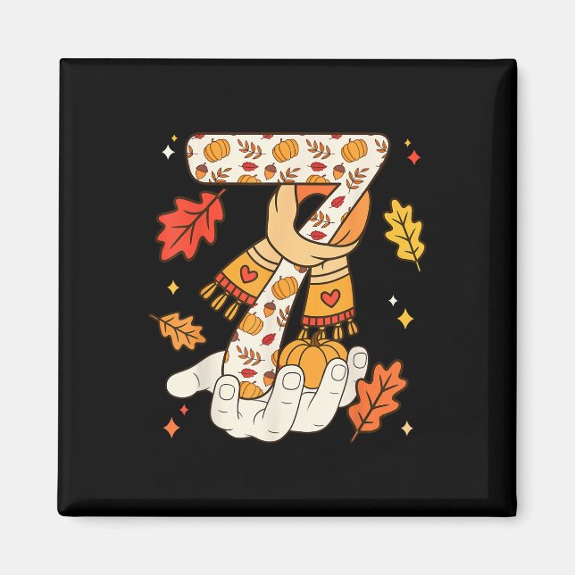 Number 7 Funny Meme Saying 6 7 Six Seven Turkey Th Magnet (Front)