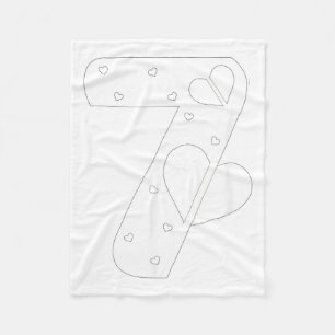 Number 7 Hearts Love 67 Couple Matching Christmas Fleece Blanket