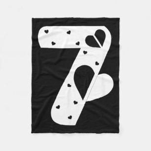 Number 7 Hearts Love 67 Couple Matching Christmas Fleece Blanket