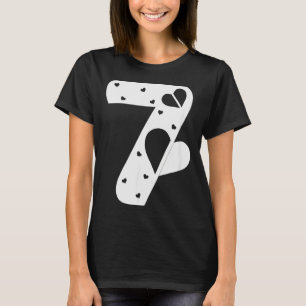 Number 7 Hearts Love 67 Couple Matching Christmas  T-Shirt